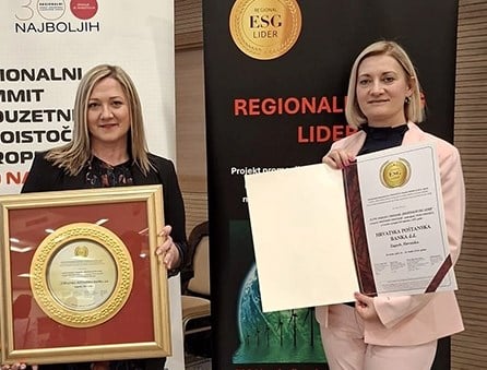 HPB dobitnik Zlatne nagrade i priznanja Regionalni ESG lider